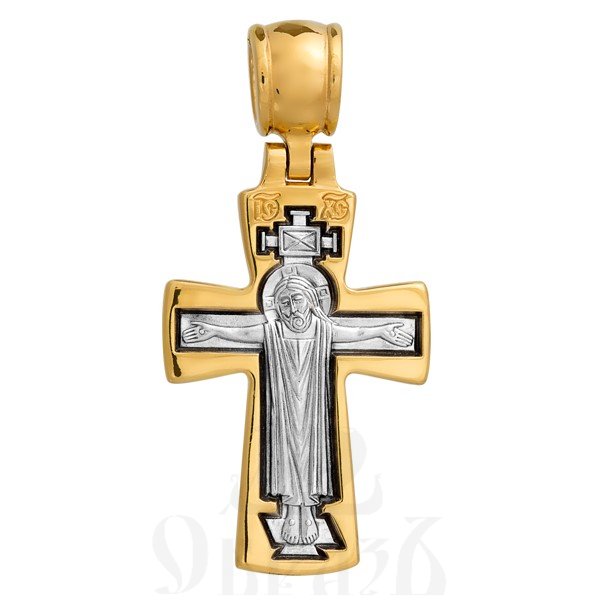 крест «распятие. божия матерь «оранта», серебро 925 проба с золочением (арт. 101.046)